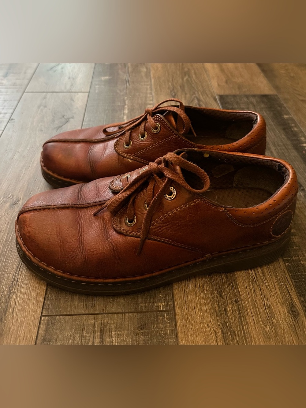 Dr. Doc Martens Nevin Brown Leather Mens Size 10 Lace Up Casual Oxford Shoes